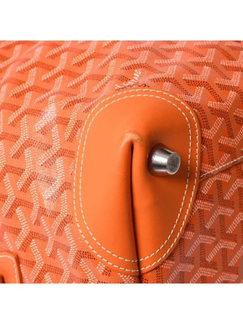 Goyard Boston Bag Back Boeing 45 Orange All Over Print